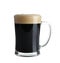 Glass mug with cold dark beer