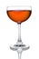 Glass of orange cocktails color