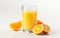 A Glass of Orange Juice on a White Background. Generative By Ai