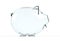 Glass piggy bank isolated