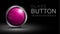 Glass pink button for web design and other projects