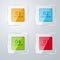 Glass plates with numbering. Template for your business presentation. Transparent labels with colored square sliders