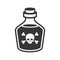 Glass Poison Bottle Icon on White Background. Vector