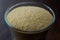 Glass of Raw Unprepared Semolina Flour