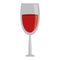 Glass red wine drink white background