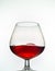 glass of red wine isolated