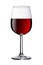 Glass of red wine isolated clipping path included