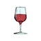 A glass of red wine Vintage Hand Drawn Sketch Vector illustration.