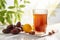 Glass of refreshing tamarind drink and fresh fruits sweet. Generate Ai
