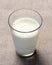 Glass of rich creamy milk