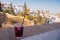 Glass of sangria in ronda Spain