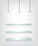 Glass shelves with spot light