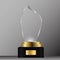 Glass shining trophy Isolated on black background. Glass Trophy Award illustration