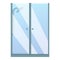 Glass shower stall icon, cartoon style