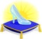 Glass Slipper on Pillow/eps