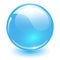 Glass sphere blue