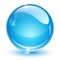 Glass sphere blue