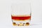 Glass of straight bourbon whiskey.