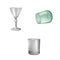 Glass tableware/ shot glass,green glass, goblet