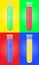 Glass test tube with color liquid vector illustrat