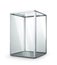 Glass transparent ballot box isolated