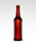 Glass Transparent Brown Bottle of Dark Red Beer