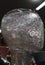 Glass transparent head, abstraction, surface texture, background