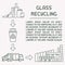 Glass trash recycling information banner