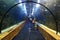 Glass tunnel in the oceanarium