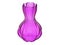 Glass vase 3d render in pink design