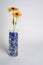 Glass Vase with Blue Beads and Black-eyed Susans