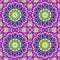 Glass vitrage mosaic kaleidoscopic seamless pattern