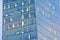 Glass walls of a office building - business background