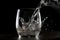 A glass of water being poured into it. AI generative image