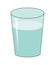 Glass of water clip art illustration vector isolated