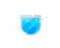 Glass of water colorful modern minimal style illustration. Creative icon logo splash concept explosion with drops. Vision logo