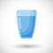 Glass of water flat icon