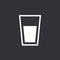 Glass of water icon, flat design style vector illustration, drinking glass symbol