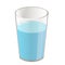 Glass with water isolated illustration