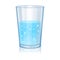 Glass with water isolated vector illustration