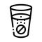 Glass of Water for Taking Pills Supplements Icon Vector Illustration