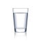 Glass of water on white vector