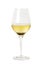 Glass of White Wine Isolated