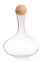 Glass wine carafe with a wooden stopper