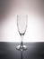 Glass of wine empty transparent on light background