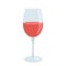 Glass of wine flat icon