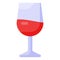 Glass of wine single isolated icon with flat style