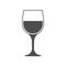 A glass of wine. Template for a logo, sticker, brand or label. Icon for websites and applications