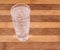 Glass on a wooden background