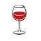 Glasse of red wine. Cheers with wineglass